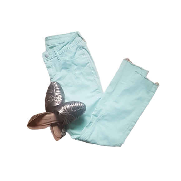 💫HOST PICK💫❤ Like New Mint Green Rockstar Distressed Jeans Old Navy - Picture 2 of 3